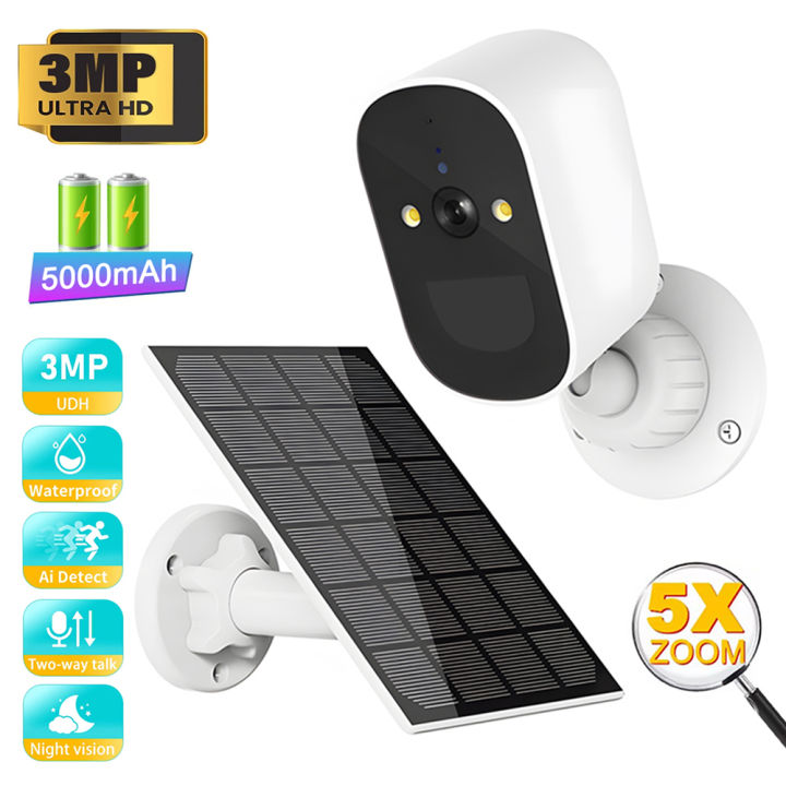 WiFi Network Security Camera Powered By Solar Panel 1080P High