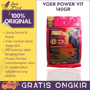 "VOER POWER VIT 140GR" PAKAN BURUNG MURAI BATU DAN KACER MAKANAN BURUNGPENGGACOR