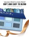 Blue Eyeshadow Matte Palette 8Color Long Lasting Teal Eyeshadow for Cool Tone Makeup, Shimmery Eye Looks, High Pigmented & Easy to Blend (Blue). 