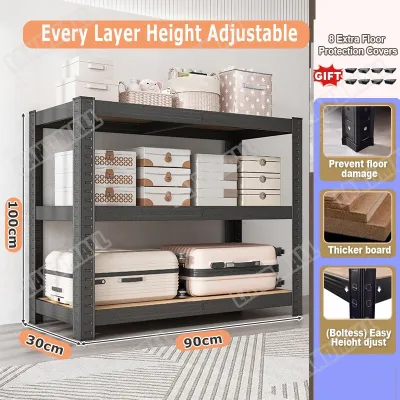 Boltless Metal Rack Organizer Boltless Steel Rack Shelves 5/6 Layers Adjustable Tool Storage & Shelvinggrocery rack display rack shelf Rust Proof Weight bearing 175kg