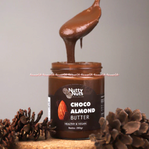 Nutty Nuts 220gr Choco Almond Butter Healthy Vegan Selai Rasa Coklat Kacang Almon Bebas Gluten