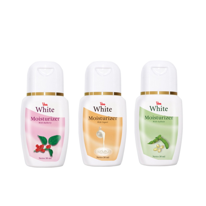 VIVA White Moisturizer Pelembab Wajah 30 ml (Soybean | Mulberry | Yogurt)