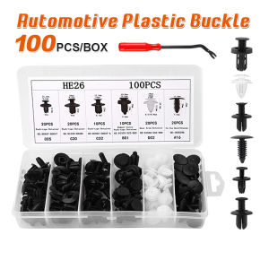 100PCS Boxed Automotive Plastic Buckle Car Fixing Clip Set Mixed Nylon Door Panel Plastic Buckle Accessories