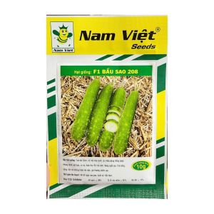 Hạt Giống F1 Bầu Sao 208 Nam Việt – Trái Dài 30cm Nhiều Bóng Sao – Gói 10g