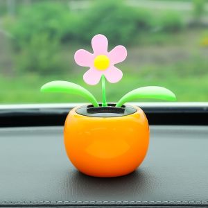 Chậu hoa nhảy múa lắc lư sử dụng năng lượng mặt trời trang trí taplo xe hơi