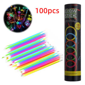 แท่งไฟเรืองแสง แท่งเรืองแสง พร้อมขั้วต่อ หลายสี งอได้ อุปกรณ์วันหยุด กำไลเรืองแสง สําหรับงานปาร์ตี้โปรดปรานตกแต่ง50ชิ้น แท่งไฟฉุกเฉิน