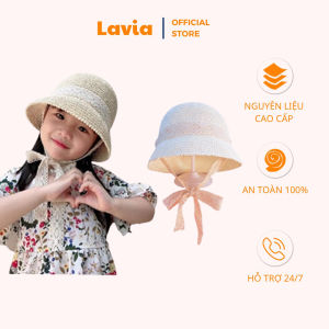 Mũ Cói handmade chống nắng đáng yêu cho bé gái shop nhận làm theo kích thước của bé (ib đặt theo kích thước cho bé)