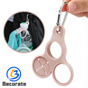BECORATE 3-Hole Silicone Water Bottle Buckle Outdoor Carabiner Water Bottle Holder Portable Sports Towel Hook