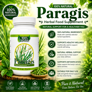 Paragis Herbal Food Supplement 100% Natural Ingredients Supports Healthy Wellness Natural Herbal Support for Detoxification Suitable for Daily Use Safe and Gentle for Whole Family