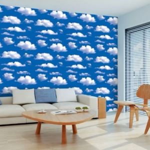 Wallpaper Sticker Plafon Atap Rumah AWAN BIRU WPS184 Stiker Dinding Kamar Ruang Tamu Dekorasi