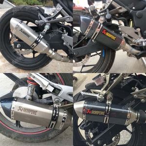 Universal 36-51mm Motorcycle Akrapovic Exhaust Modified Muffler Silencer