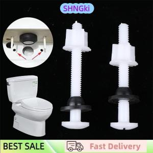 SHNGki 2 Pcs Plastic Toilet Seat Hinge Repair Bolts + Fitting Screws +Washers Kit For Home Bathroom Accessories