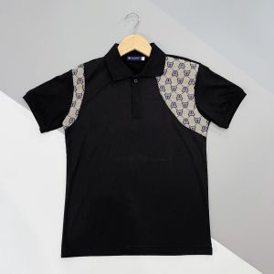 Áo thun nam POLO tay ngắn vải cotton co giãn 4 chiều form body mẫu mới 2 màu trắng đen cao cấp