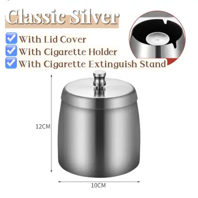 [SG] Ashtray with cover 🔥 Ash Tray with lid Indoor Ashtray
