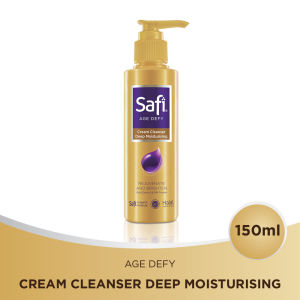 Safi Age Defy Anti Aging Cream Cleanser Deep Moisturiser 150ml Facial Wash - Sabun Cuci Muka