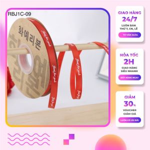 [Giá Rẻ] Cuộn Ruy Băng Lụa In Chữ Nhiều Màu Rộng 1cm Gói Hoa Gói Quà Gói Bông - 15 màu săc dài 22m