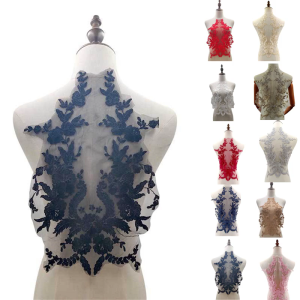 Elegant Polyester Lace Bridal Brooches Embellishment Wedding Dress Decoration for Weddings Parties