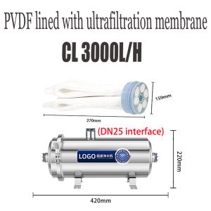 PVDF Water Purifier Whole House Ultration Water Filter 0.01um Filters 1000L/2000L/3000L/H SUS304 Drinkable Water 5-year service life