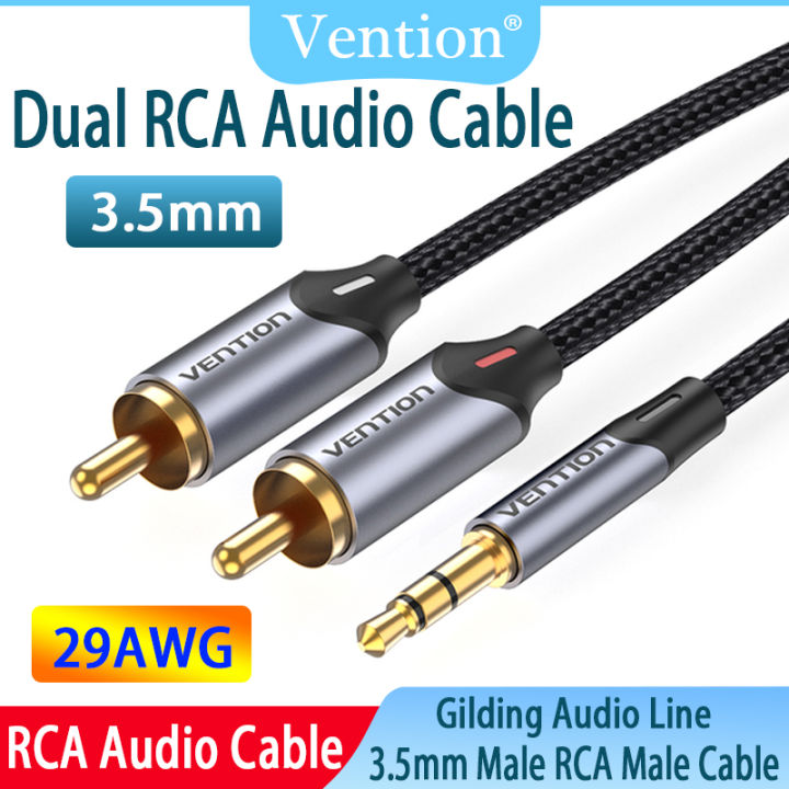 Vention Kabel RCA แจ็คตัวแยก RCA 3.5มม. Ke 2RCA 3.5 Kabel RCA Kabel ...