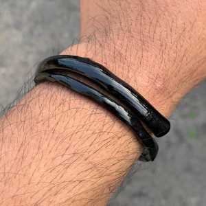 Gelang Akar Bahar Hitam Size Kantoran Berserat