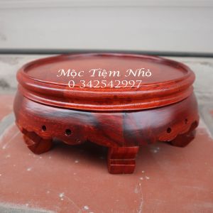 Kỷ Chân 40cm Mặt Tròn Chân Gỗ Hương Cao 10cm