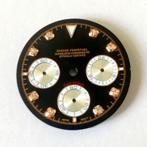 VK 63 black dial chronograph watch diamond-studded gold bezel faceplate panda quartz chronograph watch upgraded accessory