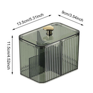 ⚡️Fast Delivery⚡️Acrylic Cotton Swab Storage Box Desktop Dust-Proof Transparent Makeup Removal Cotton Lipstick Cosmetics Organization Manager