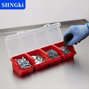 [COD] 🔥🔥🔥SHNGki 4 ngăn phần tổ chức hộp nhựa container màu xanh đỏ đen với nắp cho Nhỏ Lưu Trữ phần cứng
