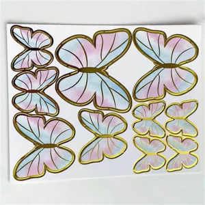 【10Pcs/Set】 Butterfly Paper Bouquet Birthday Cake Advanced Card Decoration DIY Butterfly Cake Topper