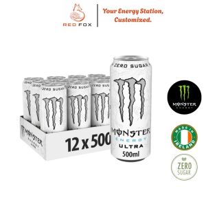 Monster Energy Ultra White 500ml Zero Sugar 12 x 500ml Cans