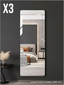 กระจกติดผนัง แสงนุ่มนวล ไม่มีการเจาะ กระจกมองข้าง มีความพลาสติกสูง ห้องนั่งเล่น ทนต่อการขีดข่วน