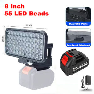 8 inch Wireless LED Work Light Li-ion Battery Adjustable Handheld Outdoor Floodlight for Workshop