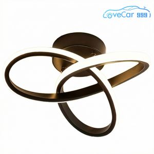 Premium Acrylic Trefoil Ceiling Light 9.84 Inch Dimmable LED for Living Room and Hallway