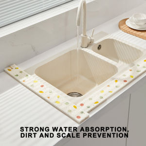【Ready Stock】1pcs Long Strip Wood Pulp Cotton Absorbent Strip Kitchen Sink Absorbent Water Cotton