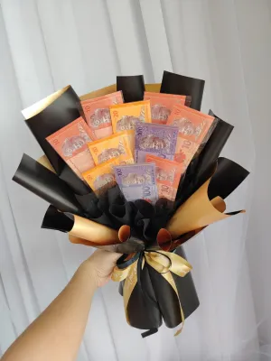 Cash Money Bouquet Gift for Mom Mum Mother Dad Father Day Birthday Flower | TTEEN GIFT