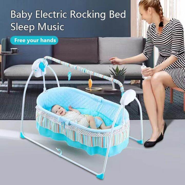 Electric rocking store cot