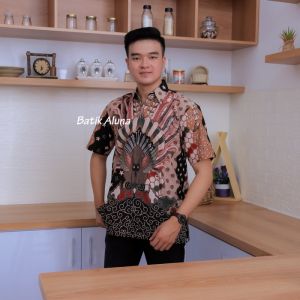 Kemeja Batik Lengan Pendek Pria Dewasa Premium Katun Furing Keren Baju Kemeja Pria Batik Terbaru PD6