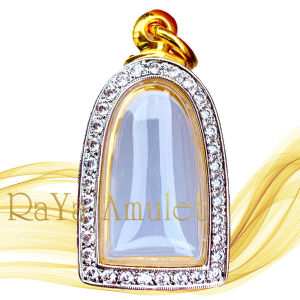 กรอบพระสำเร็จรูป งานจิวเวลรี่ทองอิตาลี ทรงหลวงปู่ทวดพิมพ์เล็ก (ขนาดหน้ากระจก 1.7x2.8 cm.) รหัส 863