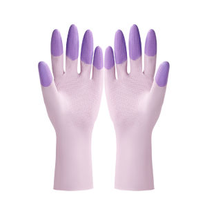 Multifunctional Waterproof Household Gloves Durable Thick Dishwashing Gloves Non-Slip Cleaning Gloves for Kitchen Bathroom