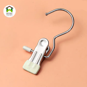 ที่หนีบผ้าสเตนเลส กันลื่น ที่หนีบผ้า คลิปเก็บเสื้อผ้า คลิปหนีบกางเกงตัวหนีบผ้า แบบพกพา ประหยัดพื้นที่ คละสี