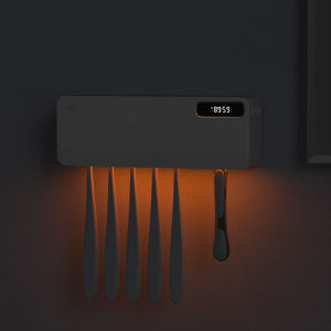 Smart UV Toothbrush Sterilizer With Air-Drying UV Sanitizer Electric Toothbrush Holder Wall Mounted Bathroom Organizer Without Drilling