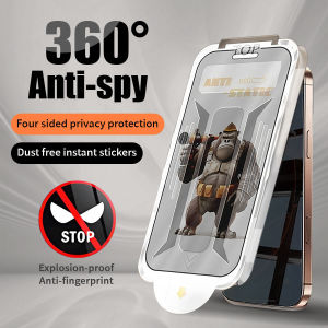 360° Protection Dustproof Anti Spy Tempered Glass for IPhone 17 Air 16 Pro Max 15 Pro Max 14 Plus 13 12 Pro Max 16e E Matte Privacy Screen Protector Film