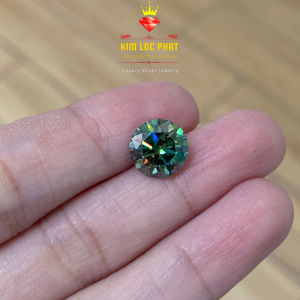 Moissanite màu xanh Mỹ size từ 4li-7li5 kiểm định GRA Kim cương nhân tạo tròn 58 giác cắt Đá moissannite phôi gốc USA không bay màu - KIM LỘC PHÁT HM58X