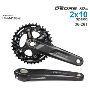 SHIMANO DEORE FC M4100 Crankset 2x10 Speed MTB Mountain Bicycle 170mm 175mm 36-26T With BB52 MT501 Bottom Bracket Original Bike Accessories