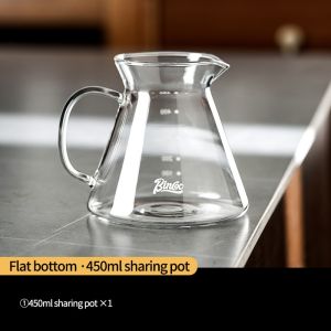 BINCOO Glass Coffee Pot Heat-Resistant Pour-Over Dripper Set with Glass Filter Cup Coffee Brewing Set 450ML