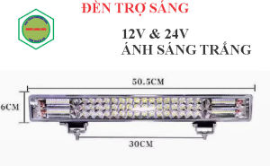 Đèn Trợ Sáng DÀI 12V 24V MÁY CÀY MÁY GẶT SIÊU SÁNG 50CM 288W