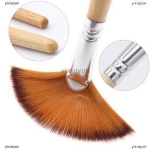 [COD] yixiayun SQ Stationery [Flash Sale] HHH 5pcs Fan Shape Gouache Painting Pen Nylon Hair Paint Brush Drawing Art Supplies