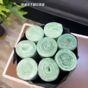 300PCS 45x45cm Camellia Scent Drawstring Trash Bag Garbage Bags Cute Bunny Design Household Kitchen Use Easy Tie Clean Suitable For Daily Light Waste