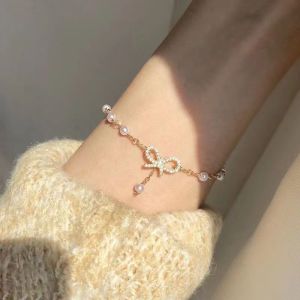 Gelang Bow 少女心蝴蝶结手链 Sweet Bow Bracelet 韩系甜美轻奢小众设计 Korean Style Fashion Jewelry Bracelet Gift Women