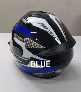MOTORCYCLE FULL FACE HELMET RXR HELMET BLACK VISOR WITH ICC LARGE SIZE K691A-C7